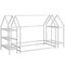 Twin Size Montessori Floor House Bed with Detachable Storage Shelves
